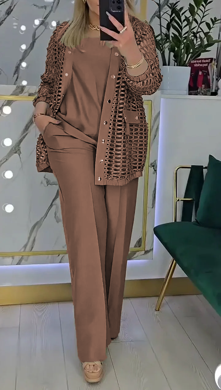 Amelia | Klassischer Damenanzug im dreiteiligen Set