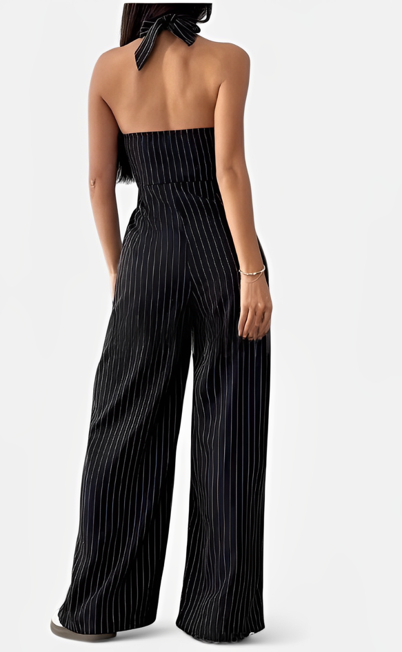 Elle | femininer Jumpsuit mit coolen Streifen für den Alltag