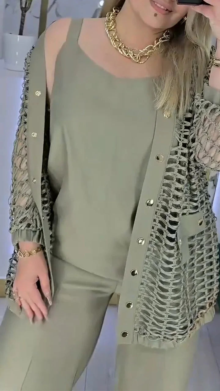 Amelia | Klassischer Damenanzug im dreiteiligen Set