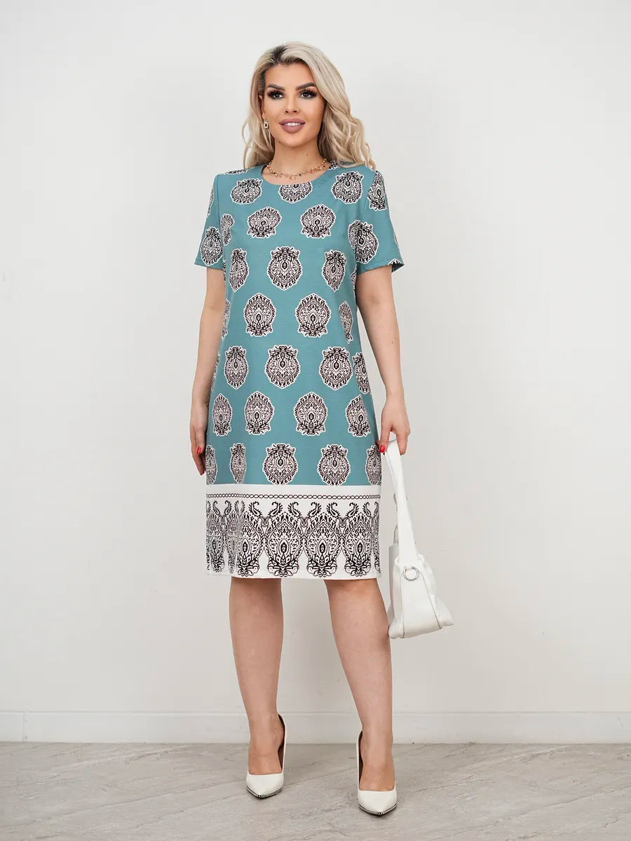 Emilia | elegantes Damenkleid mit Bohemian-Print