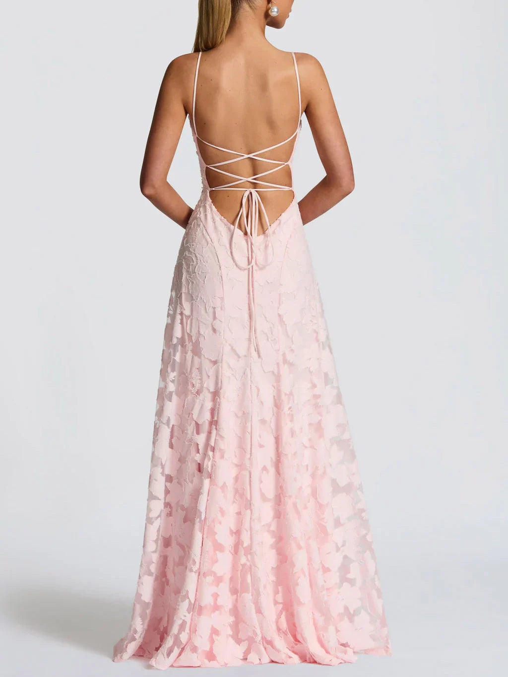 Rosa | Maxikleid mit Spitzendetail