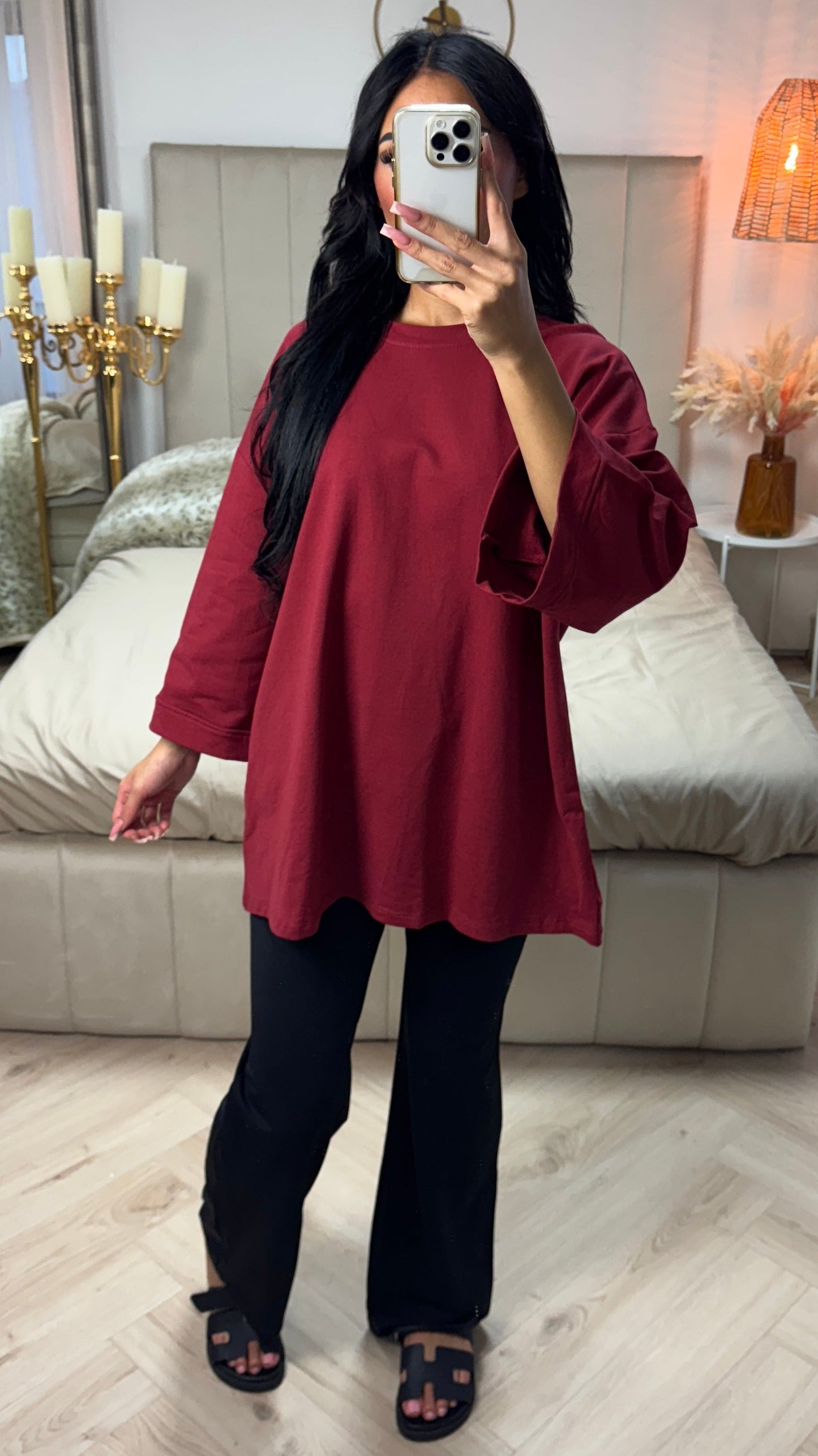 Catherine | trendiges übergroßes T-Shirt aus Frottee-Baumwolle für den Alltag