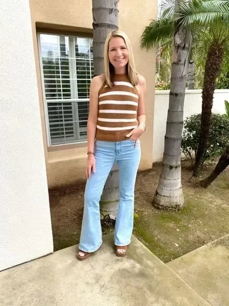 Cienna | Stretch-Jeans mit hoher Taille und weitem Bein