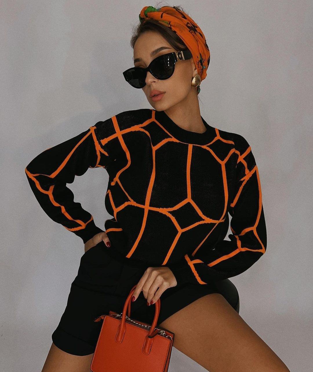 Thora | Trendige Netzbluse mit Muster