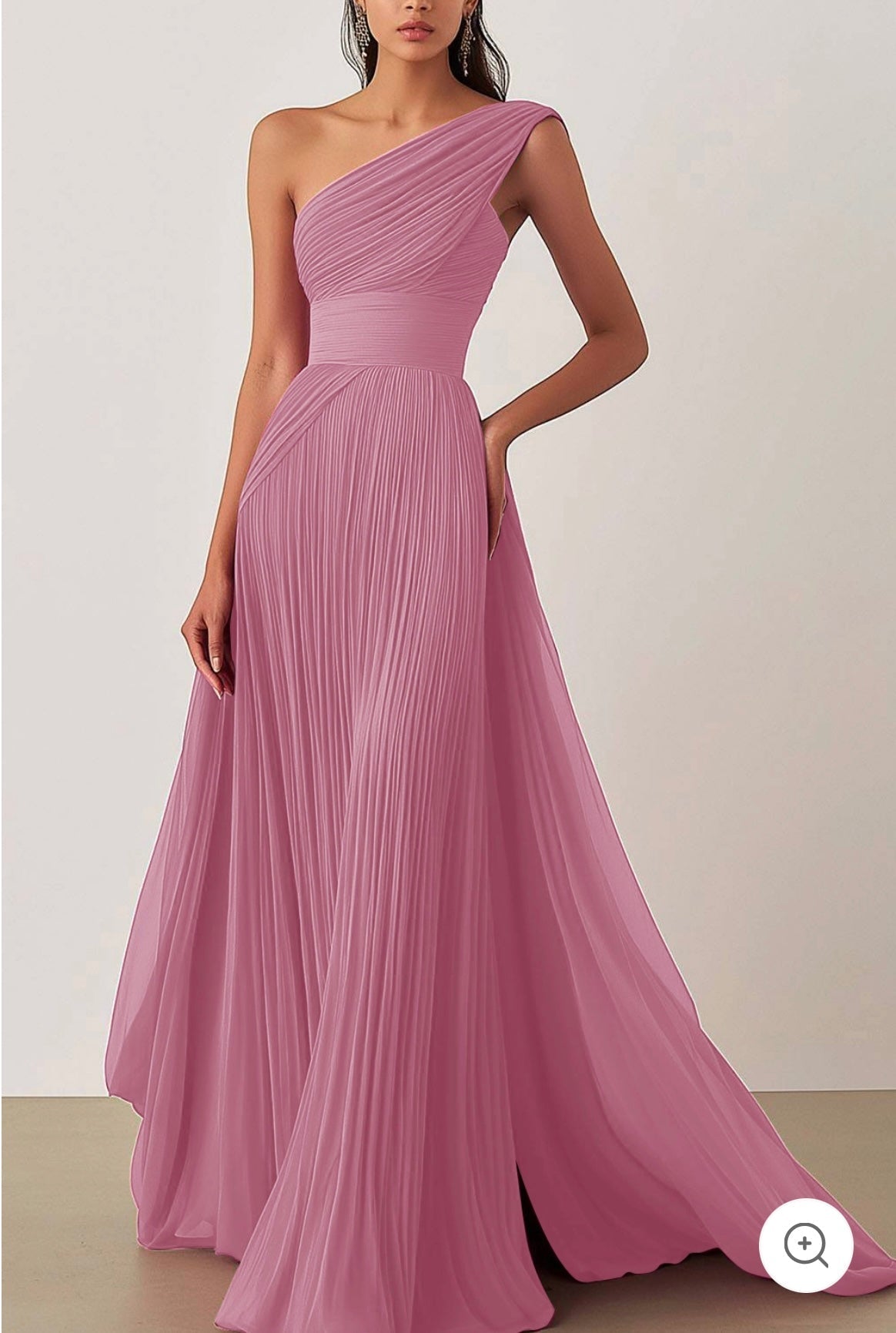 Jamie | Ein-Schulter-Falten-Ballkleid