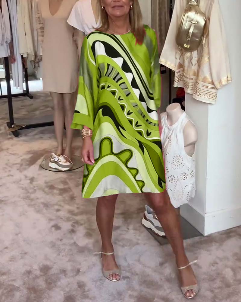 Puria | Mittellanges Kleid mit einzigartigem Druck