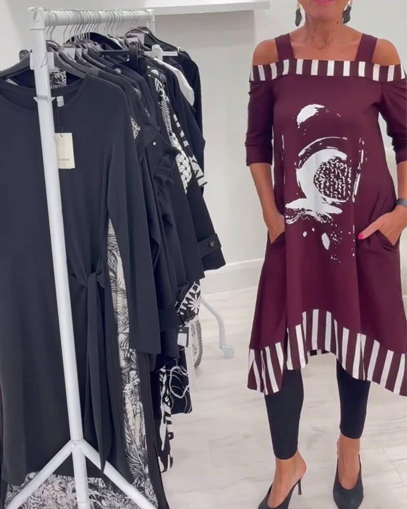 Ayra | elegantes Off-Shoulder Kleid mit asymmetrischem Design