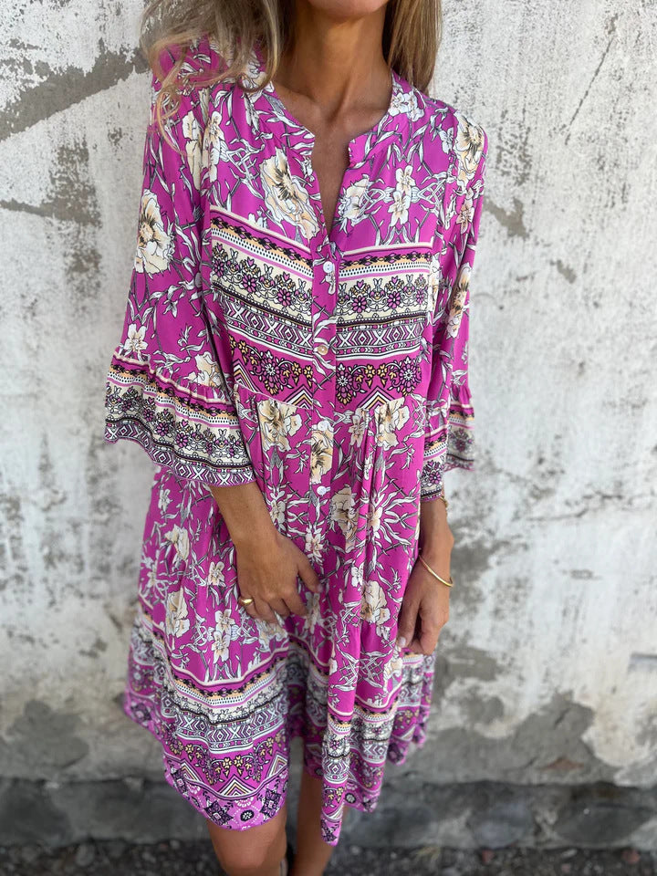 Jewel | Elegantes Kleid mit floralem Design und herzförmigem Ausschnitt