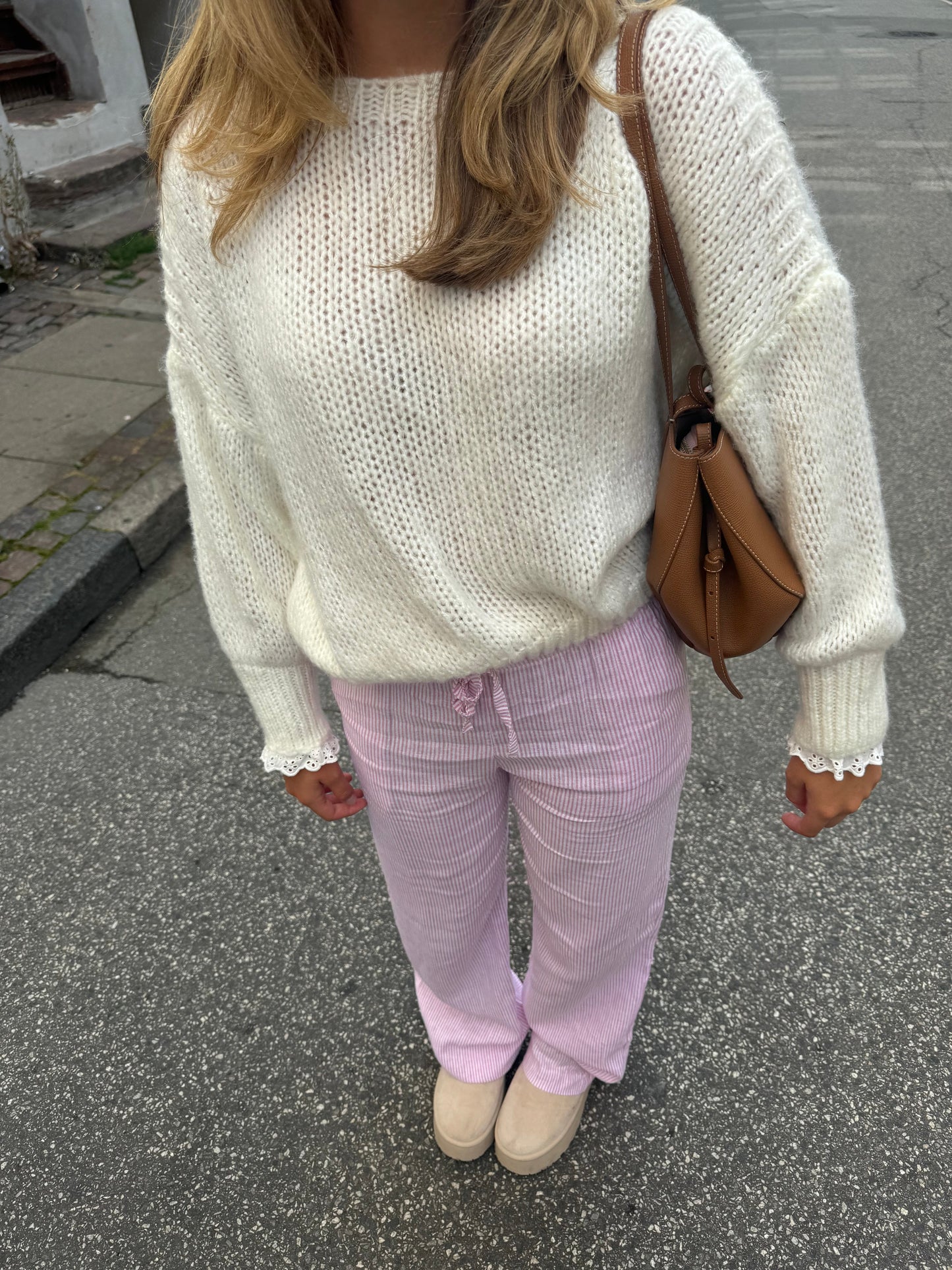 Freja™ | Elegante Streifenhose in Pink