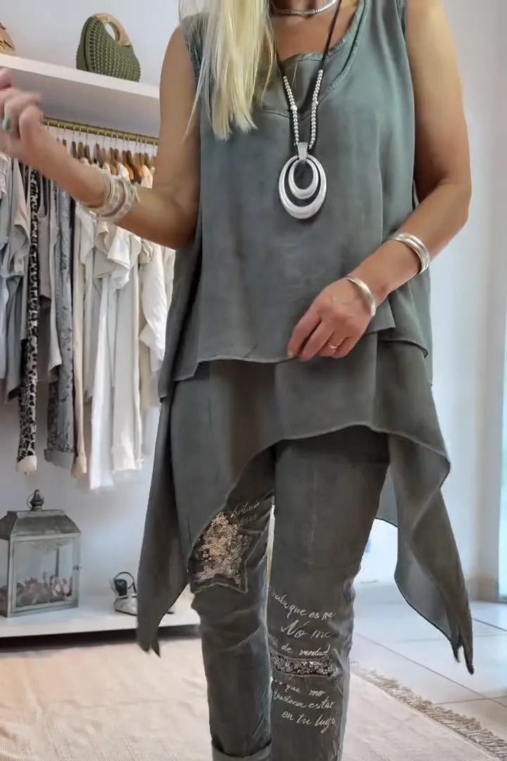 Julia | Modisches ärmelloses Outfit