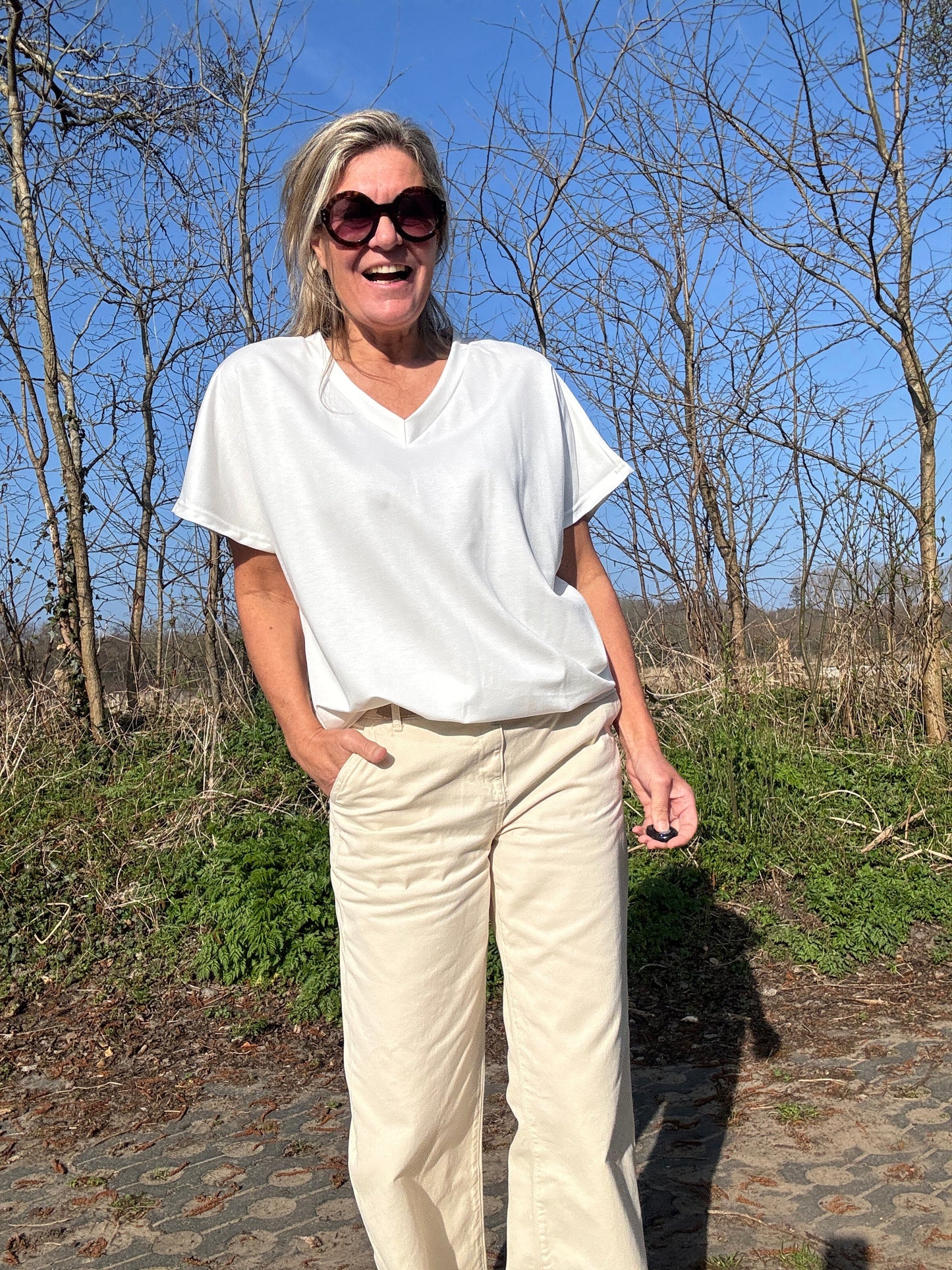 Sam | Stylisches Top mit Kartuschenmuster