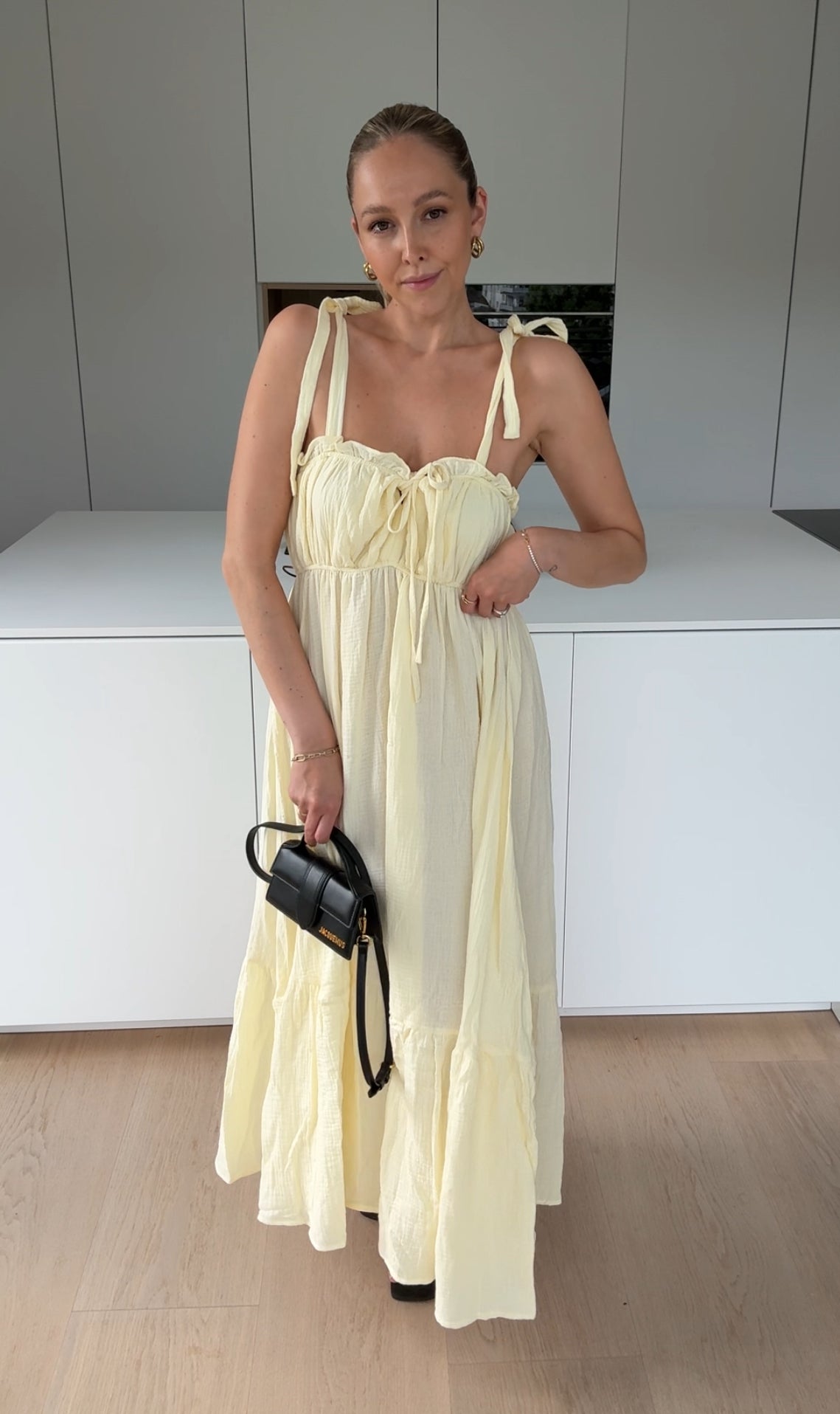 Lemona | Krawattenschulter-Sonnenkleid mit Rüschen