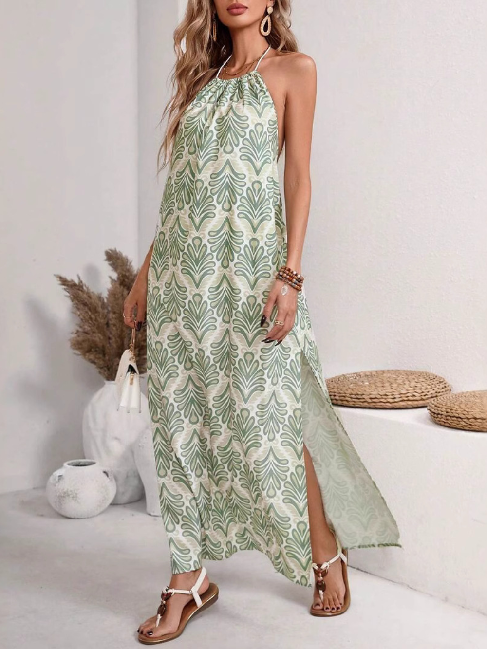 Skye | Grünes Trägerkleid