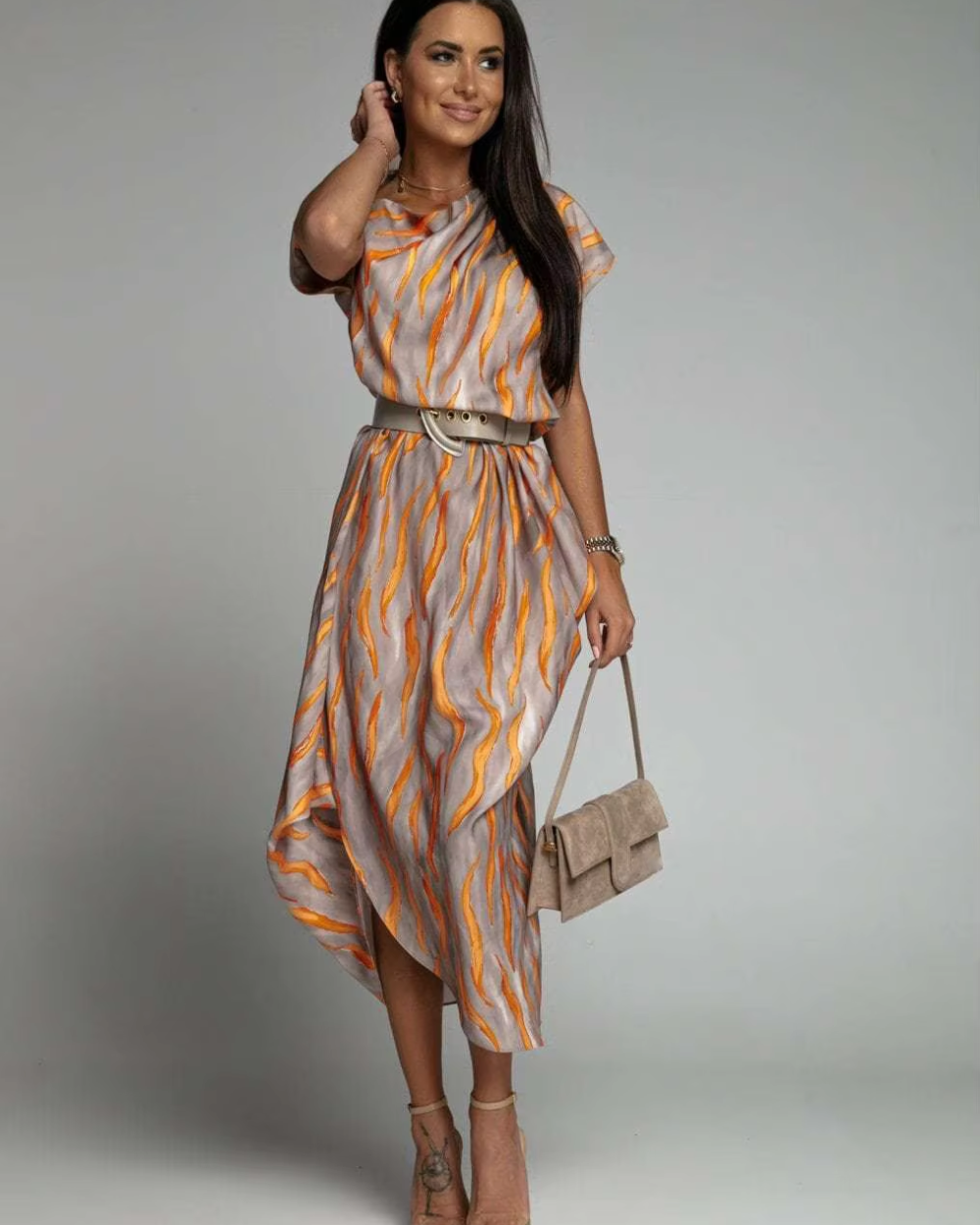 Doja | Elegantes Midikleid im Tulpenschick