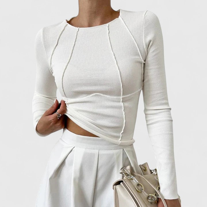 Vanessa | stilvolles Langarm-Oberteil für den Herbst