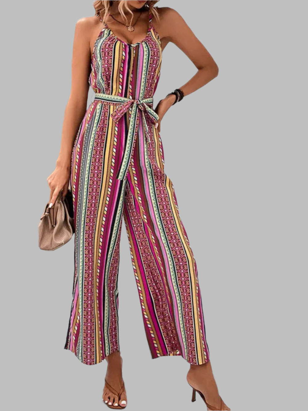 Xena | Boho-Overall mit Spaghetti-Trägern