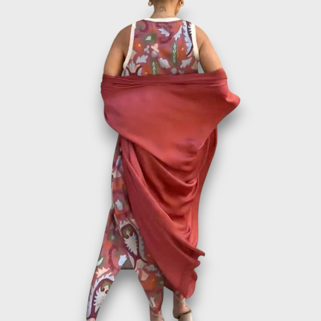 Melody | stilvolles Maxikleid mit gemütlicher Strickjacke