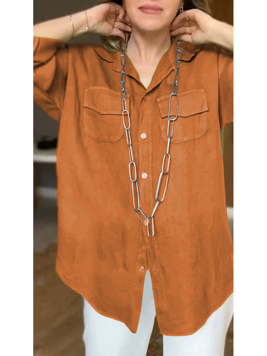 Goldie™ | Bequemes Damenhemd aus Baumwolle und Leinen