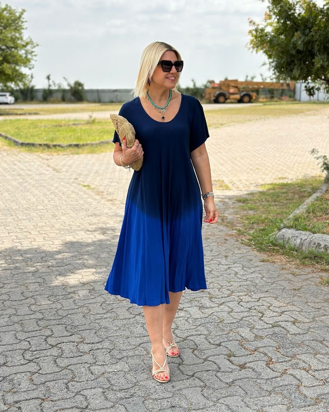 Samara | Bequemes Kleid aus Baumwolle im Batik-Stil