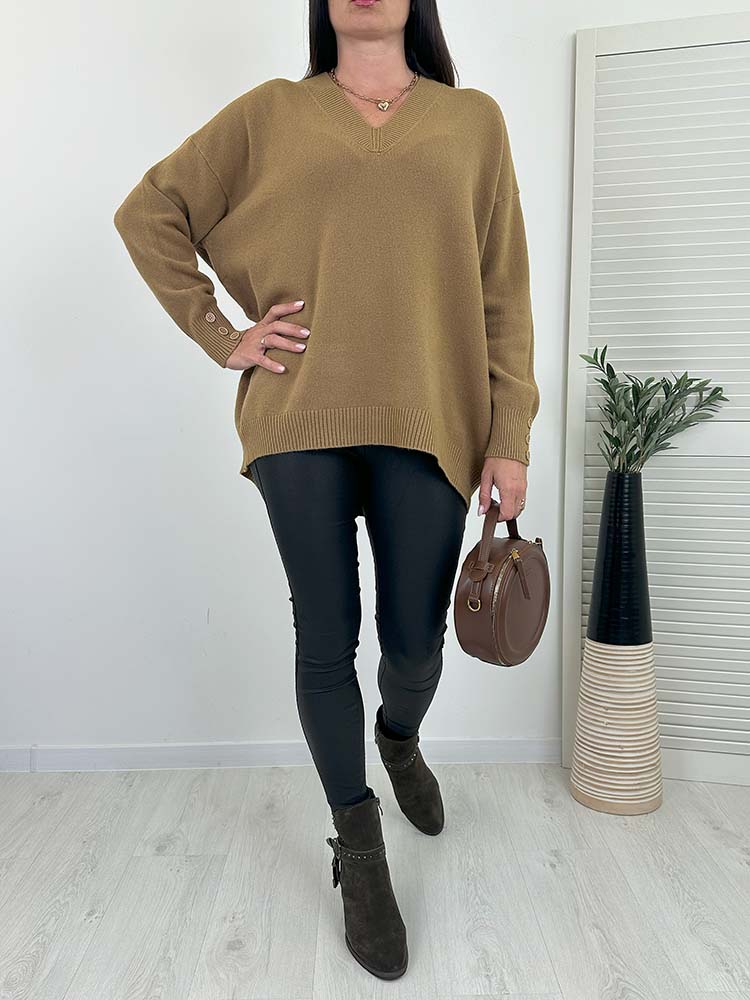 Zoryda | Strickpullover mit V-Ausschnitt