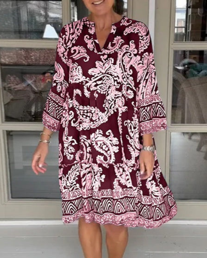 Demie | Lässiges Boho-Print-Kleid für Damen