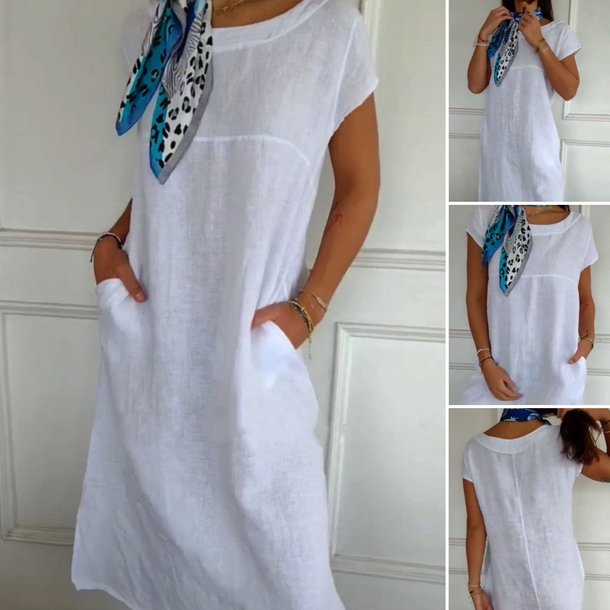 Clara | Stylisches Damenkleid mit Rundhalsausschnitt für den Sommer