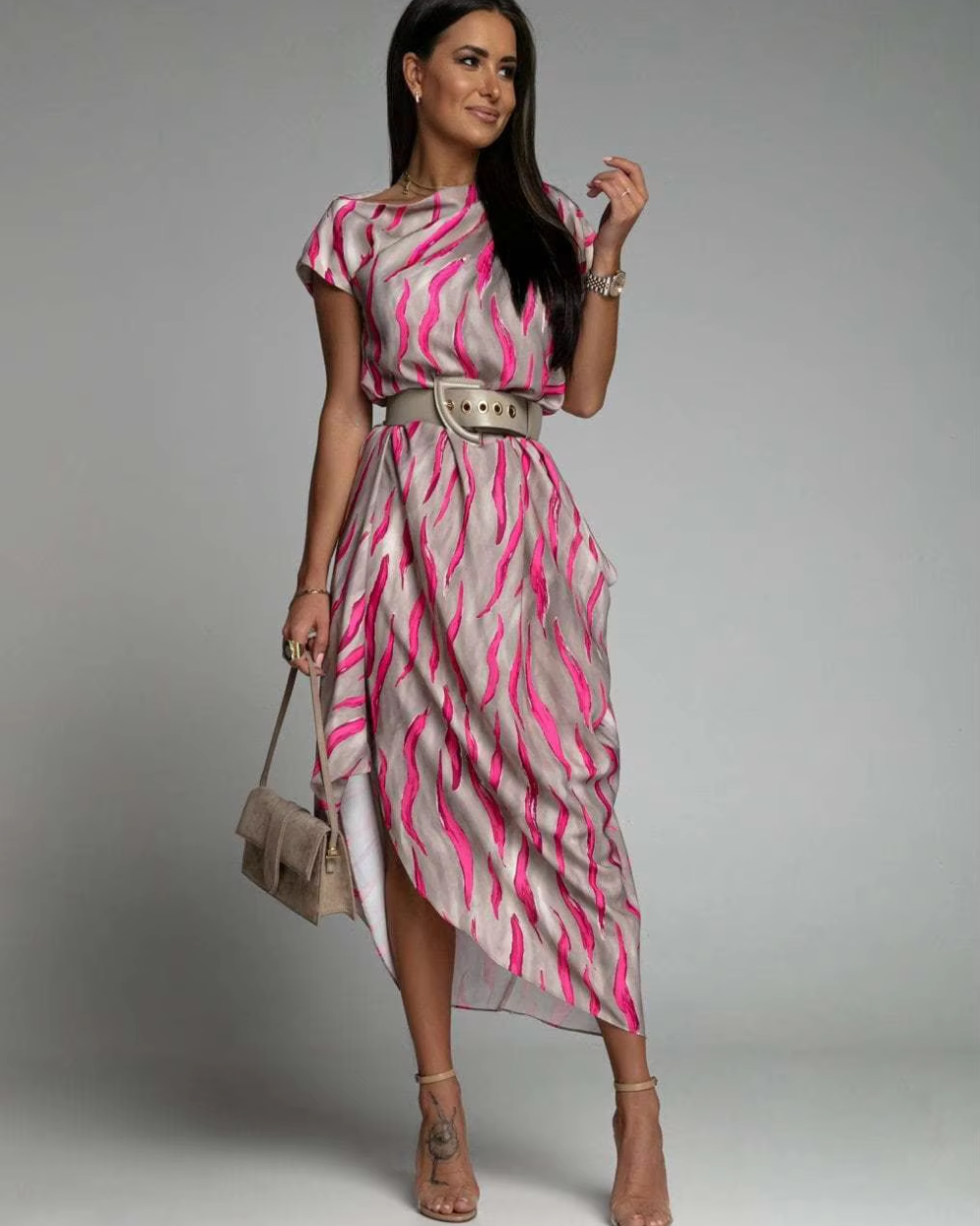 Doja | Elegantes Midikleid im Tulpenschick