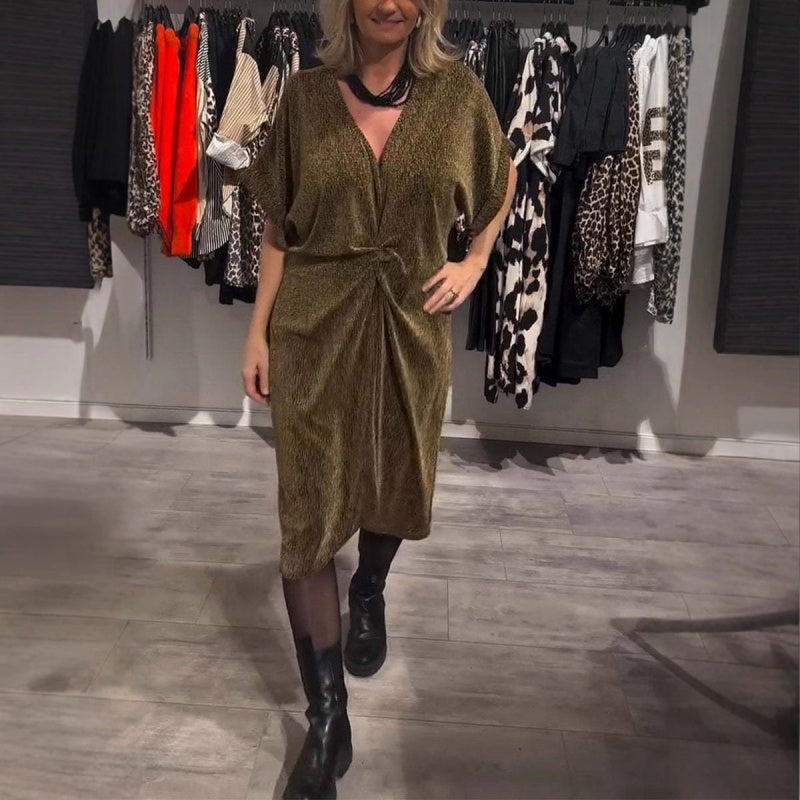 Chua | Mitternachtsglamour-Midikleid mit Knoten