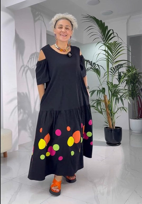 Yierra | Klassisches Baumwollkleid im Retro-Stil