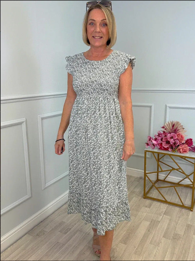 Zara | Elegante geblümte Damenkleider mit Rüschen