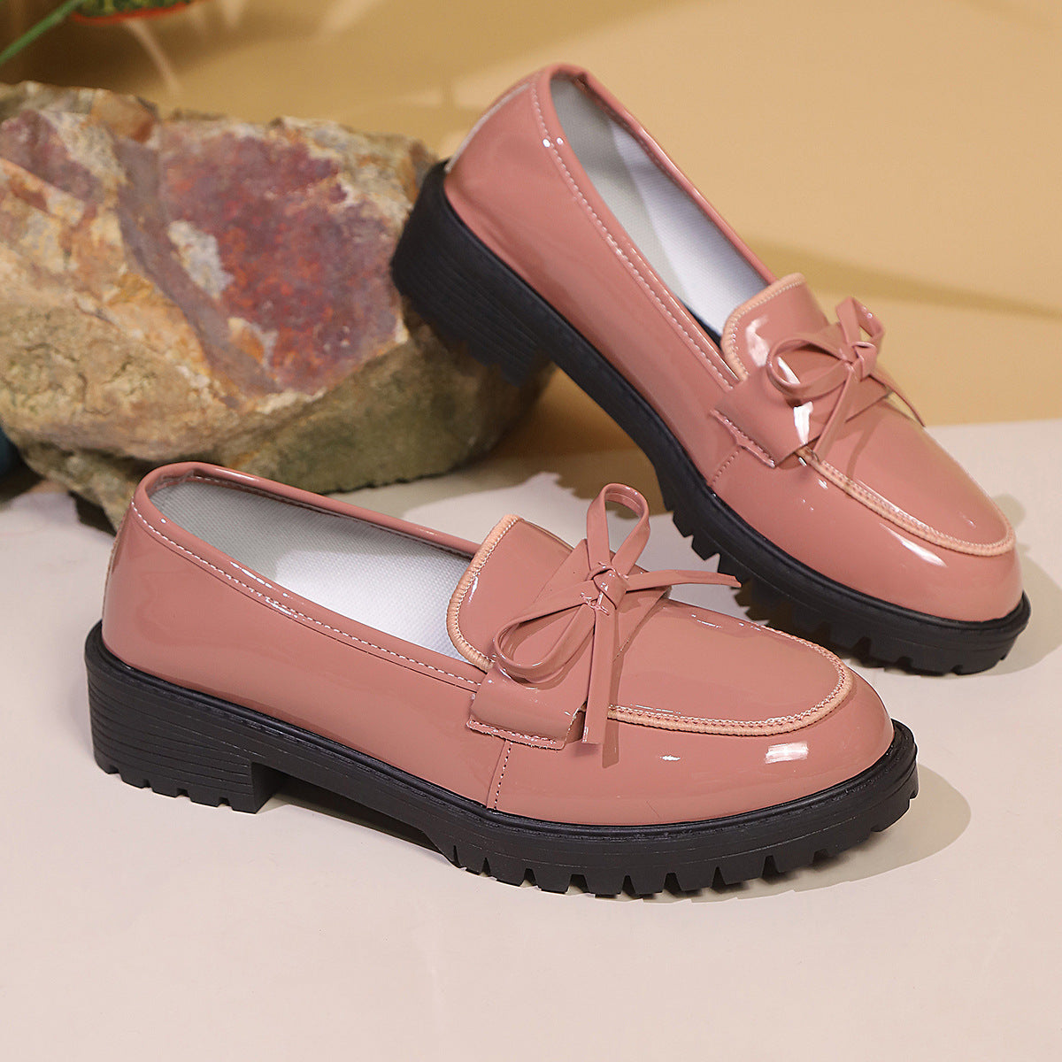 Kina | Damen-Loafers mit Blockabsatz