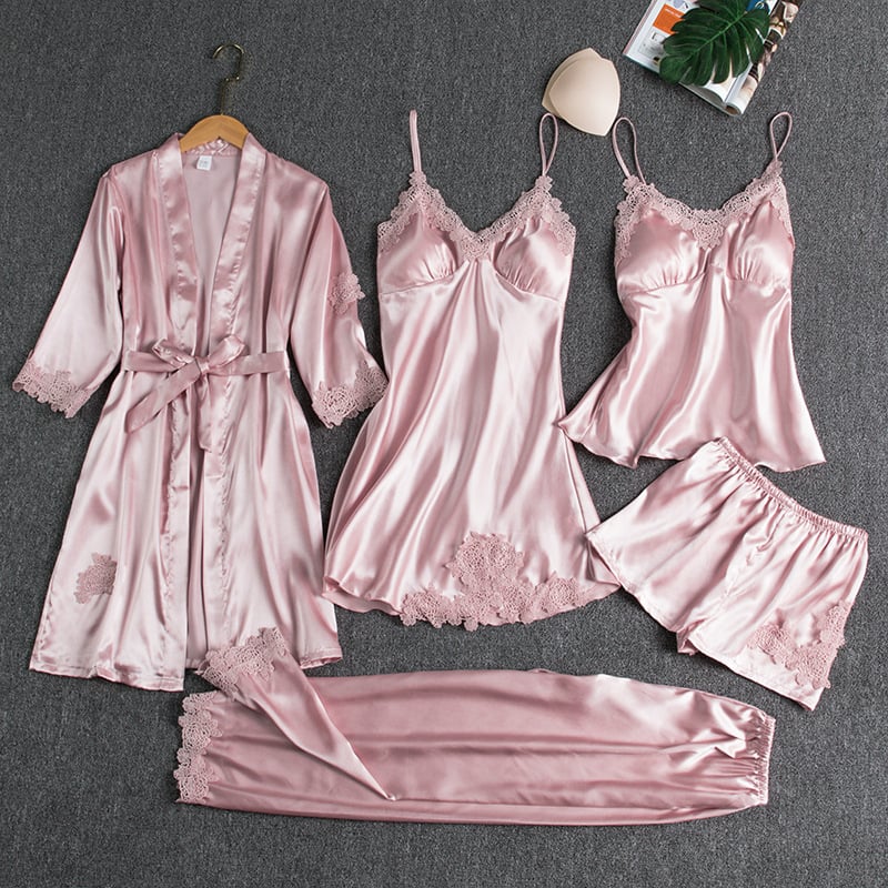 Ivanna | Luxuriöses Satin-Nachtkleid-Set
