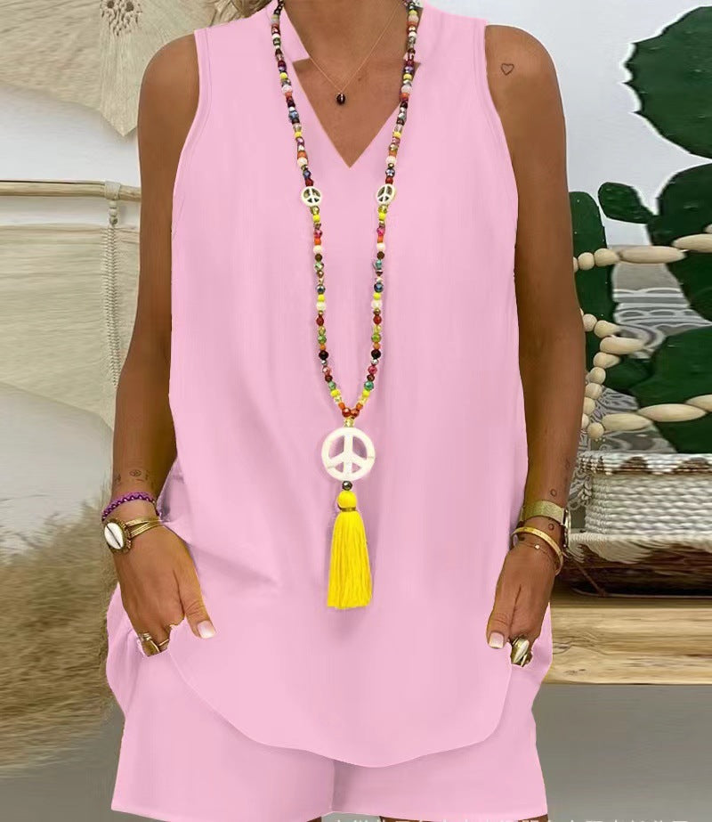 Tessa | Minimalistisches Set mit ärmellosem Design