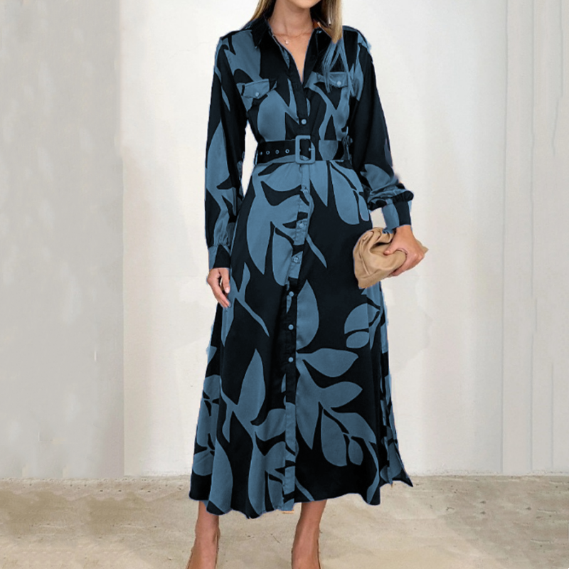 Griana | Damenkleid mit Gürtel und Revers