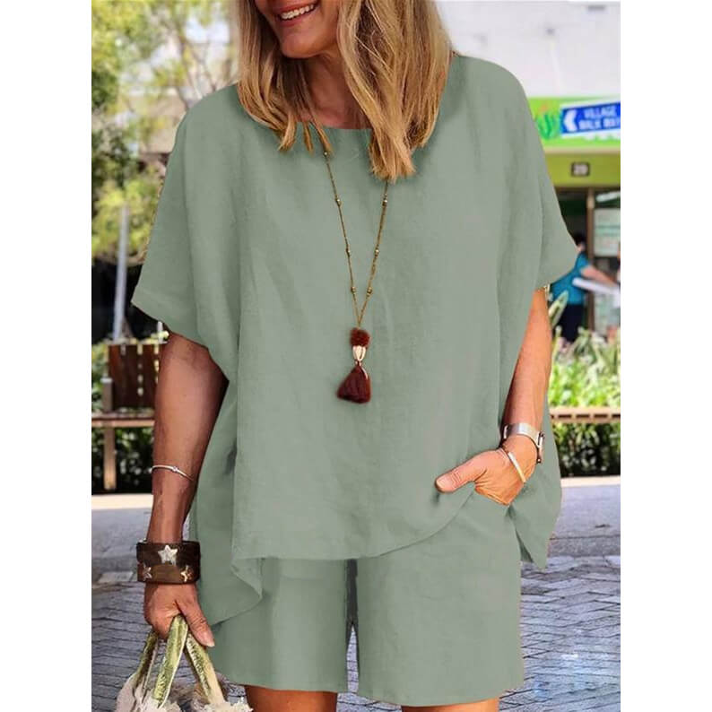 Juliet | Lässiges zweiteiliges Set mit Shorts und kurzen Ärmeln