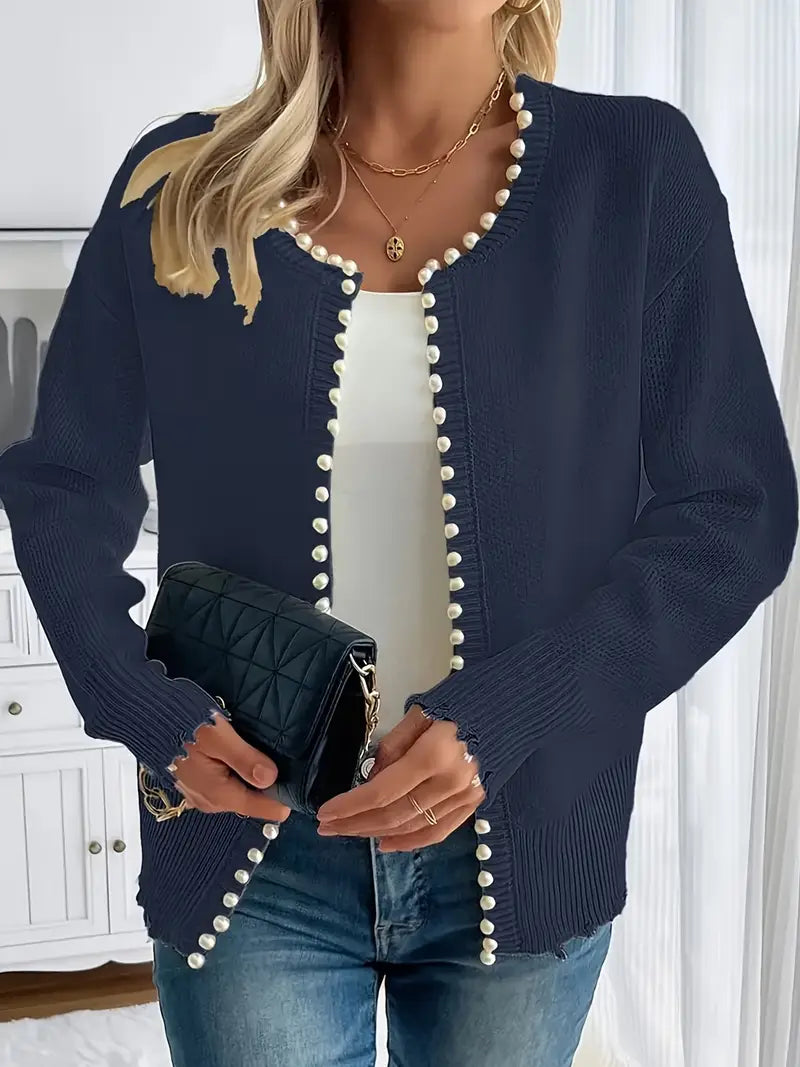 Francesca | Strickjacke für Damen, elegant & mit Perlen