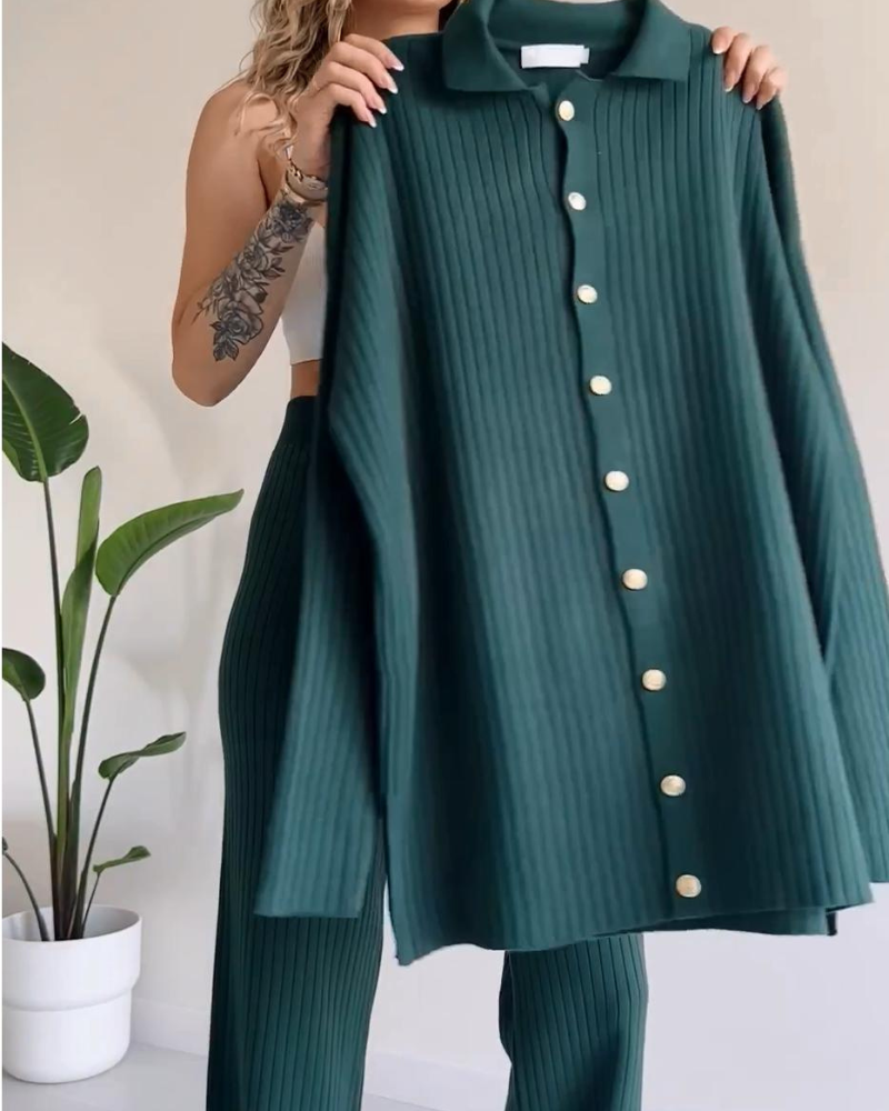 Annalise | Zweiteiliges Damen-Strick-Set, entspannt & stilvoll