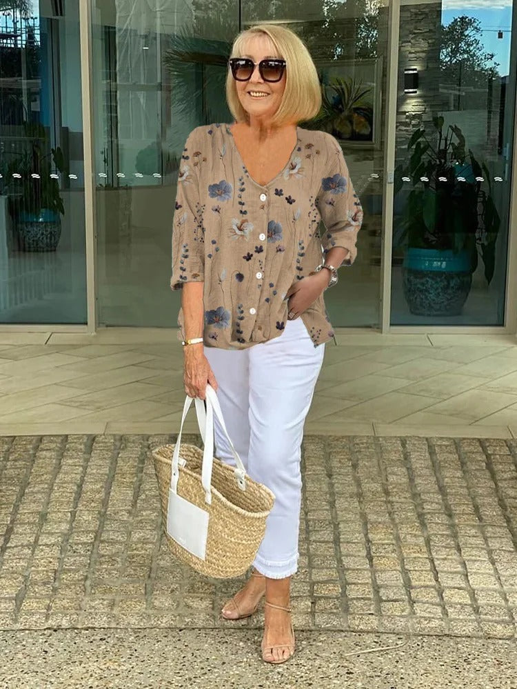 Keziah | stilvolle Bluse im floralen Design