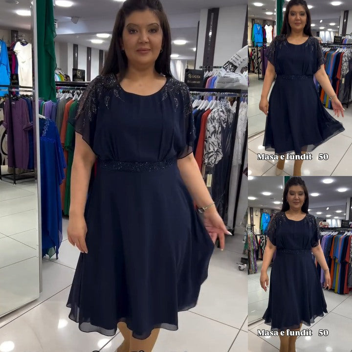 Anna | elegantes Kleid, luftiger Chiffon, zeitloser Stil.