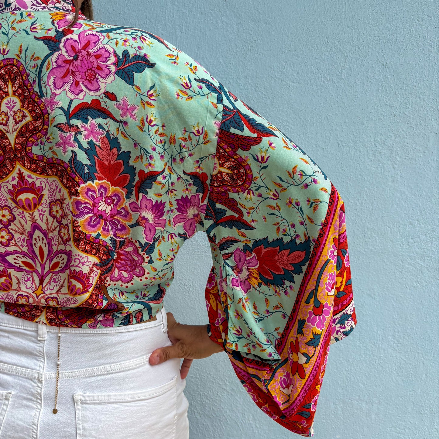 Giulia | Kimono-Top mit Blumenmuster