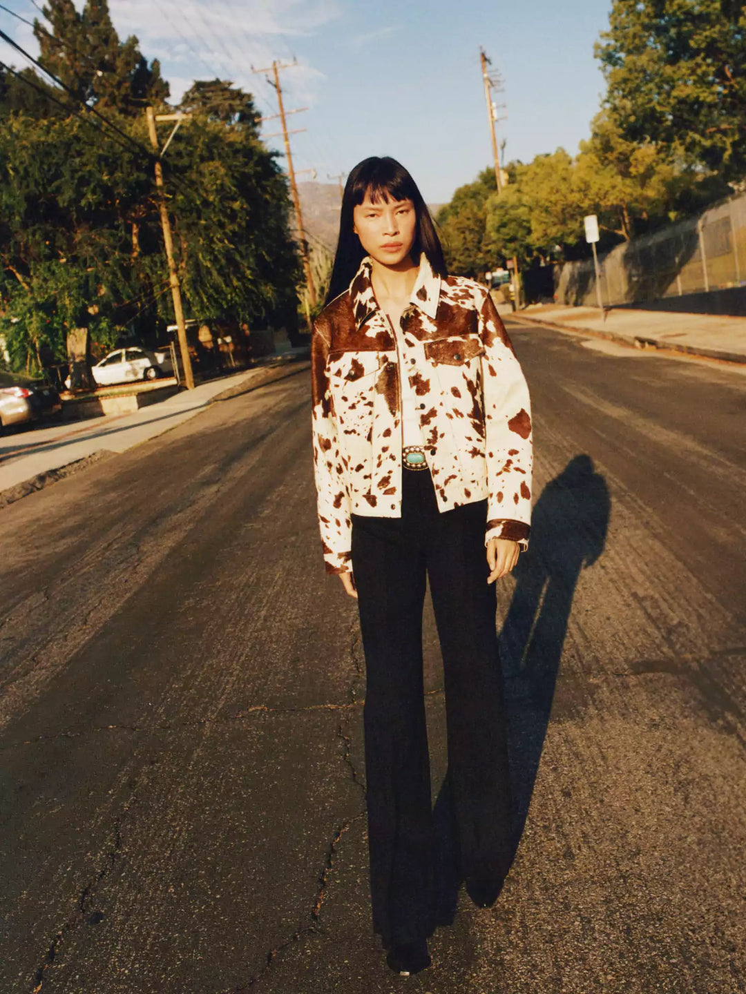 Lianora™ – Gemusterte Lederjacke