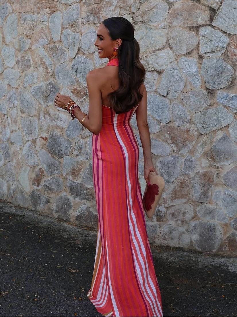 Effie | stylisches Streifenkleid mit Kreuzträgern für den perfekten Sommerlook