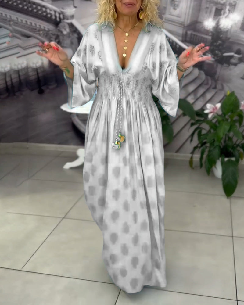 Nori | Kleid locker Urlaub Muster maxi Taille