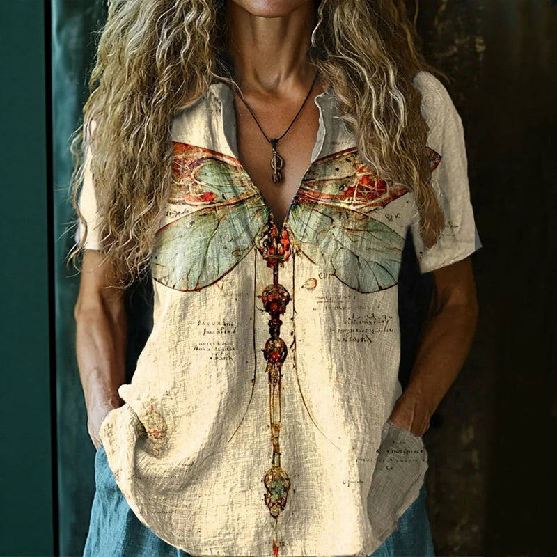 Taryn | modische Vintage-Bluse im entspannten Stil