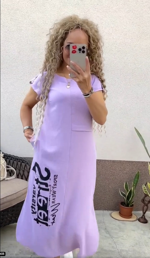 Xyla | modisches Kleid mit Details an den Taschen