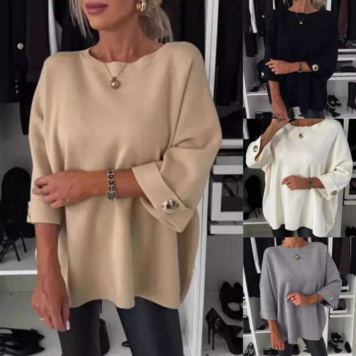 Alivia | Schlichtes Strickoberteil für Damen, vielseitig & chic