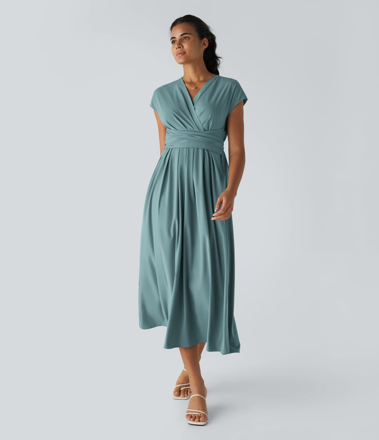 Ella | modisches Wickelkleid mit hoher Taille für Damen