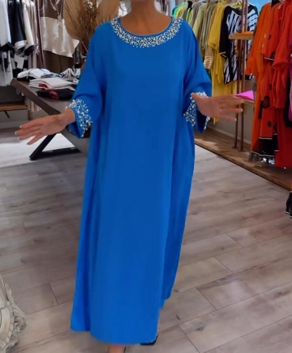 Leni | edles Damenkleid mit Perlenbesatz