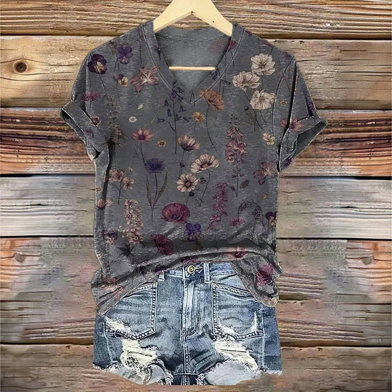 Dandy | Vintage-T-Shirt mit Blumendruck