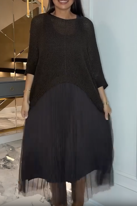 Shalyn | Set aus Mesh-Jumpsuit und Top